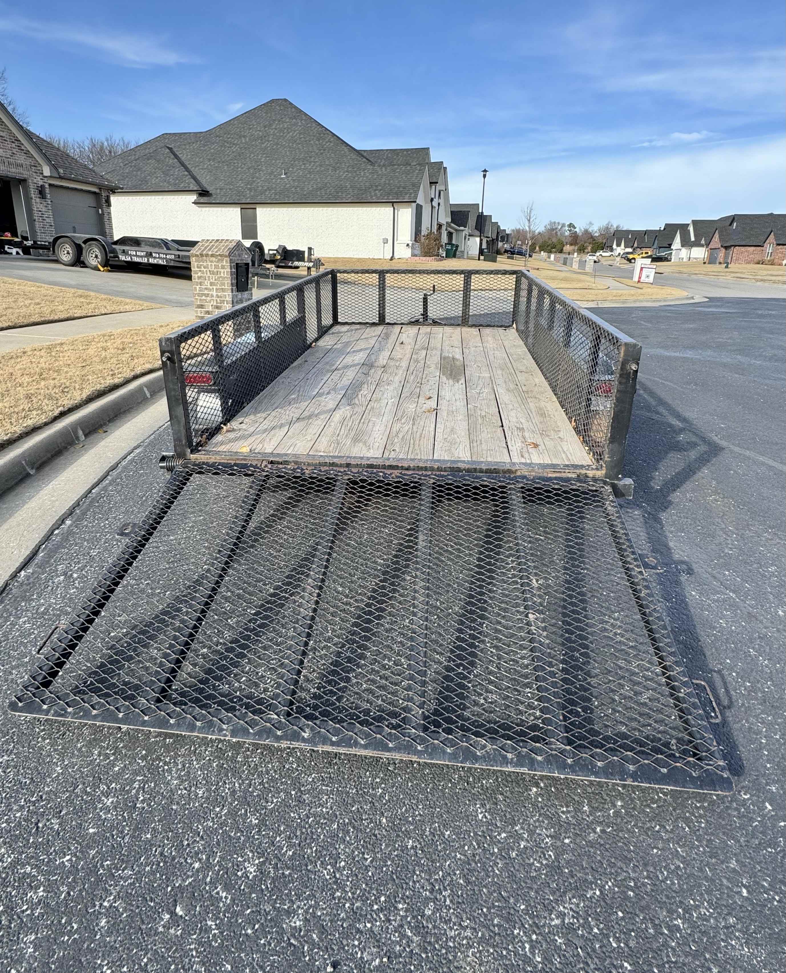 11 foot utility trailer with mesh sides for landscaping and hauling in Owasso OK