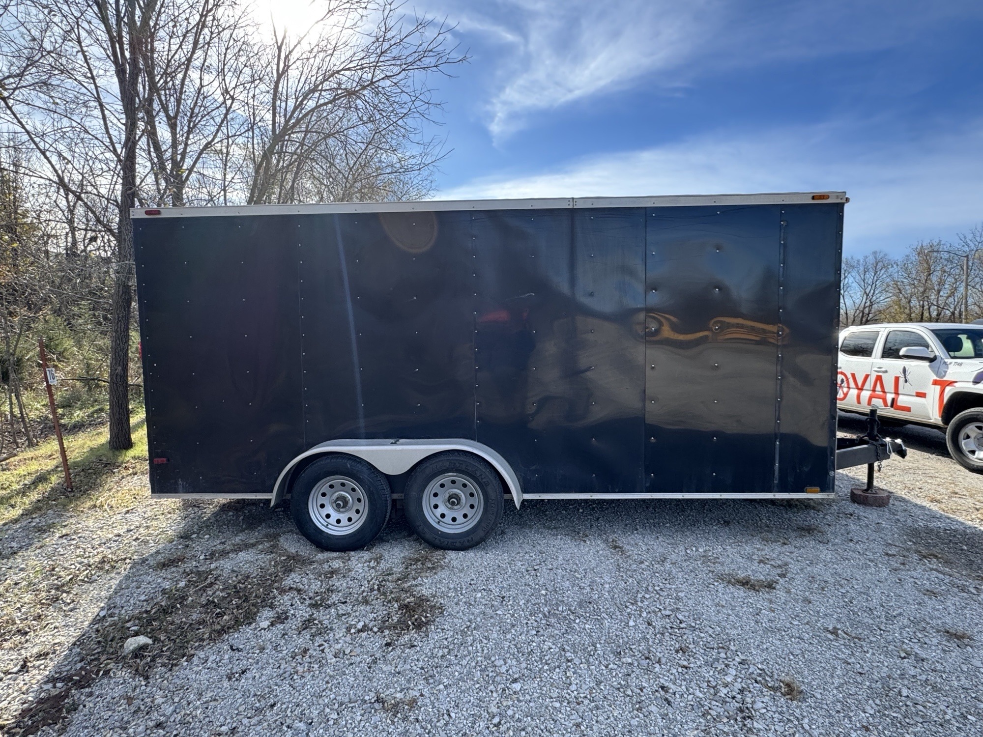 7x16 enclosed trailer with E-Track system for secure cargo transport in Tulsa